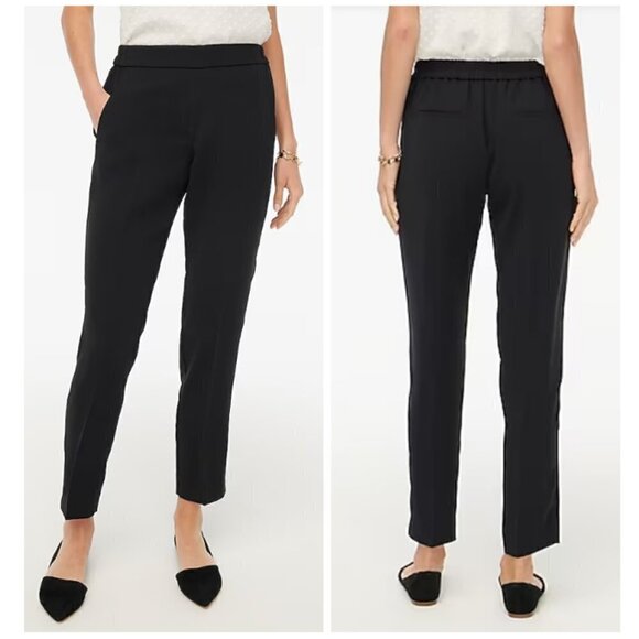 J. Crew Factory Pants - J. Crew Jamie Pants Elastic Waistband Cropped Black Size 8 NWT